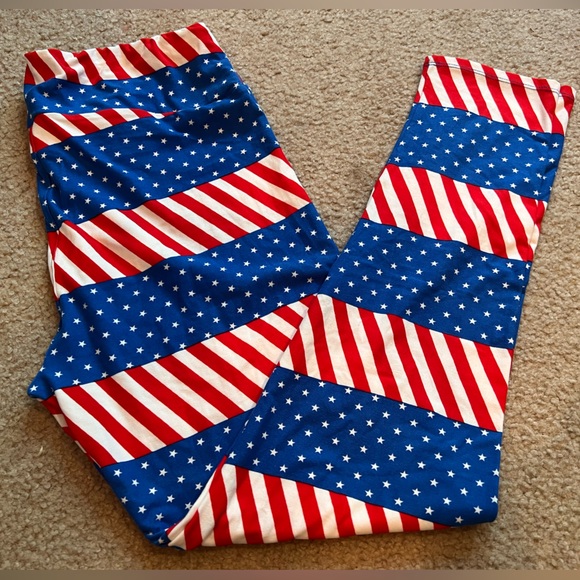 Tall & Curvy Lularoe stars & stripe leggings - Picture 1 of 2